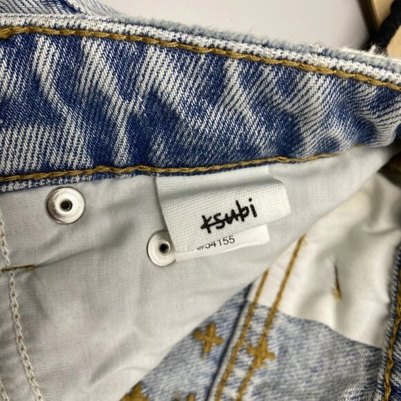 NEW KSUBI Playback Relaxed Super High-Rise Jeans – Light Wash Blue – Size 25 - Picture 5 of 8